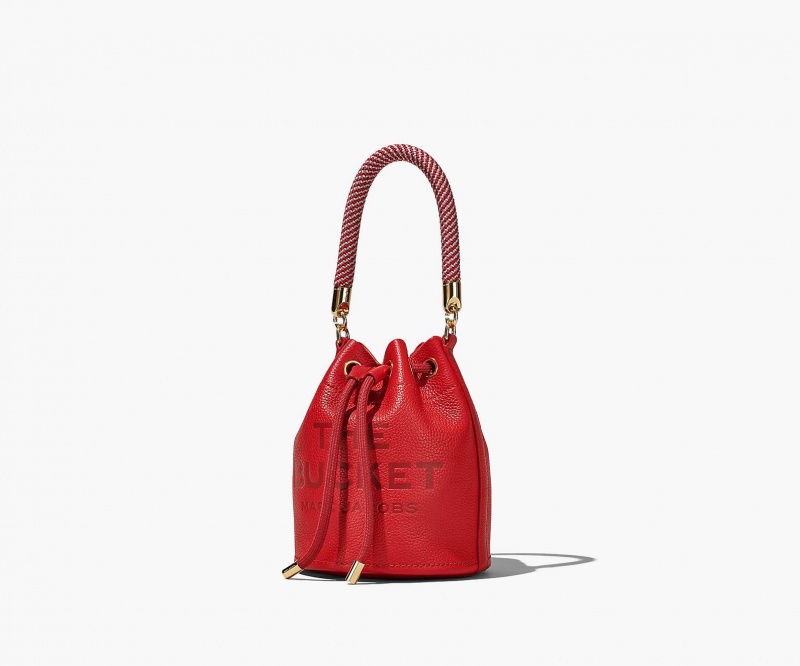 Marc Jacobs The Leather Mini Bucket Bucket Bags Red | Australia_MJ51752