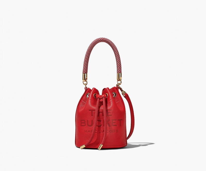 Marc Jacobs The Leather Mini Bucket Bucket Bags Red | Australia_MJ51752