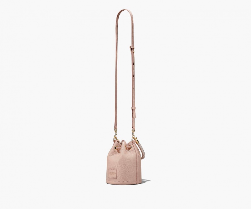 Marc Jacobs The Leather Mini Bucket Crossbody Bags Rose | Australia_MJ18959