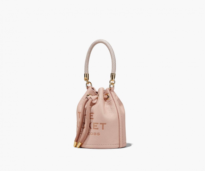 Marc Jacobs The Leather Mini Bucket Crossbody Bags Rose | Australia_MJ18959