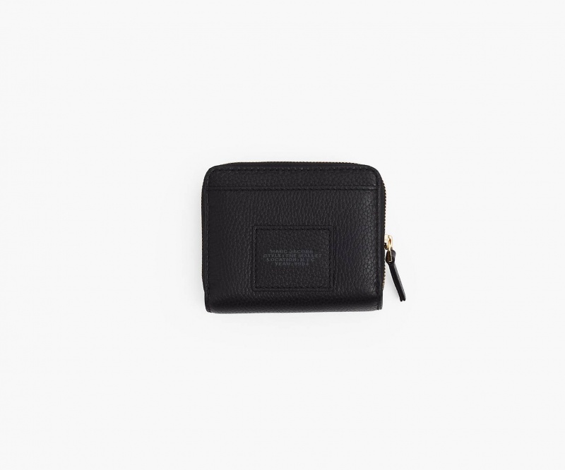 Marc Jacobs The Leather Mini Compact Wallets Black | Australia_MJ19801