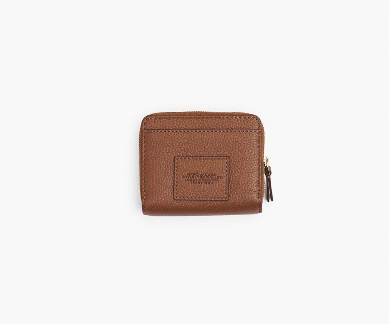 Marc Jacobs The Leather Mini Compact Wallets Brown | Australia_MJ64131