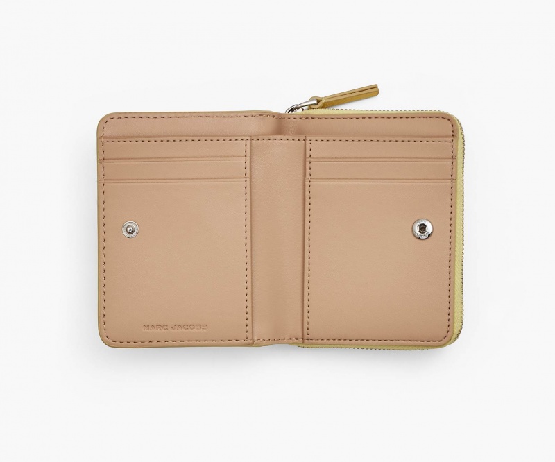 Marc Jacobs The Leather Mini Compact Wallets Yellow | Australia_MJ72618