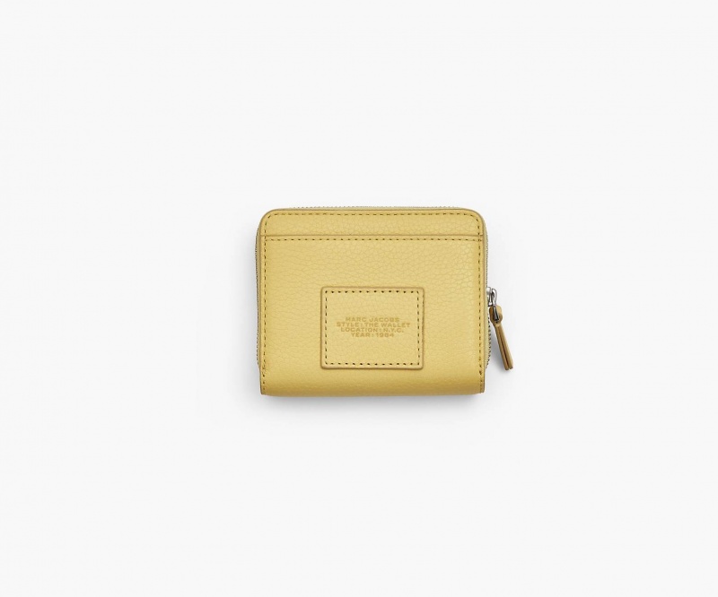 Marc Jacobs The Leather Mini Compact Wallets Yellow | Australia_MJ72618