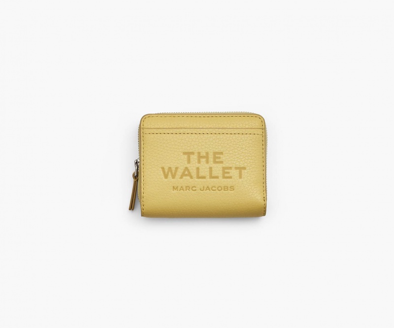 Marc Jacobs The Leather Mini Compact Wallets Yellow | Australia_MJ72618