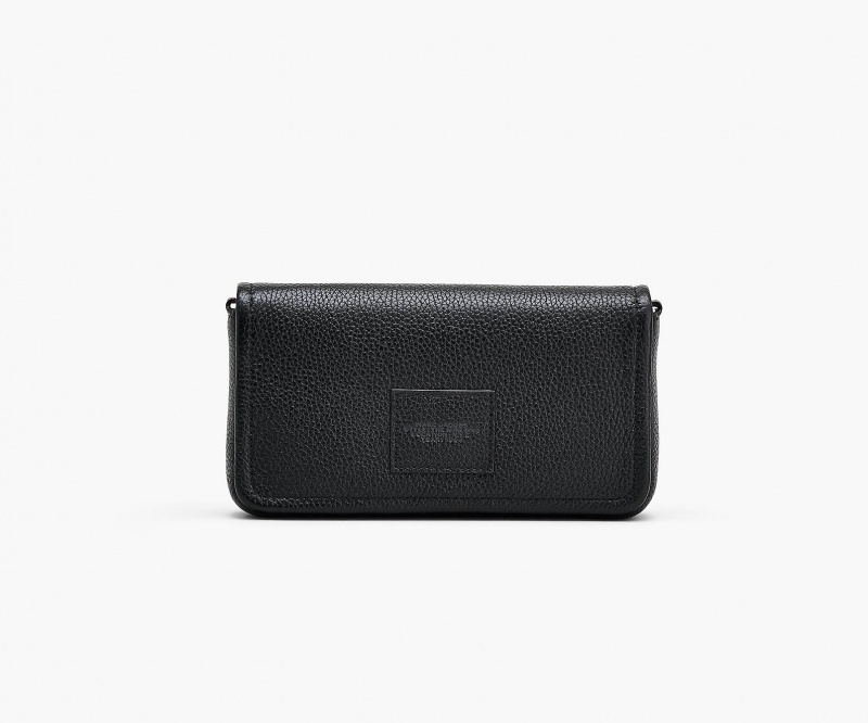 Marc Jacobs The Leather Mini Crossbody Bags Black | Australia_MJ60153