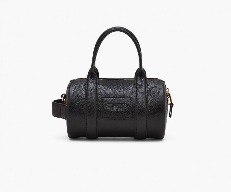 Marc Jacobs The Leather Mini Duffle Crossbody Bags Black | Australia_MJ46081