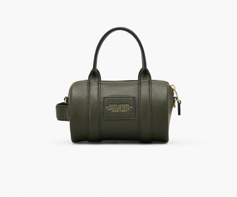 Marc Jacobs The Leather Mini Duffle Crossbody Bags Green Yellow | Australia_MJ35535