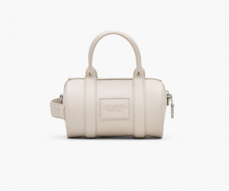 Marc Jacobs The Leather Mini Duffle Mini Bags Silver | Australia_MJ44515