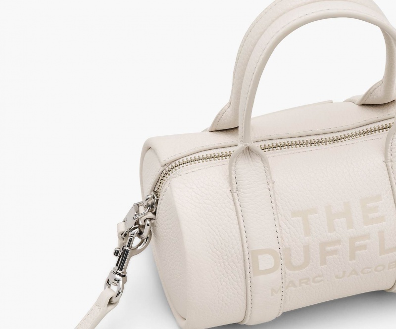 Marc Jacobs The Leather Mini Duffle Mini Bags Silver | Australia_MJ44515