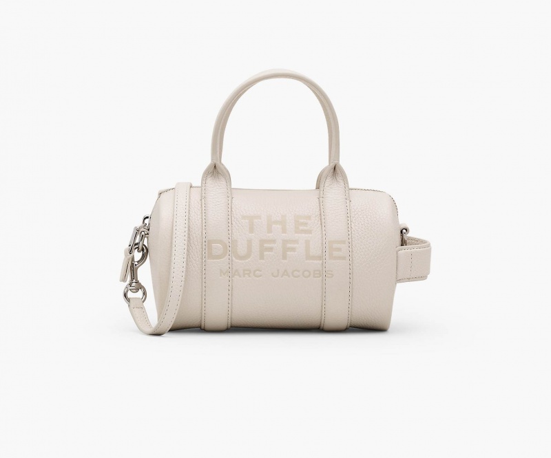 Marc Jacobs The Leather Mini Duffle Mini Bags Silver | Australia_MJ44515