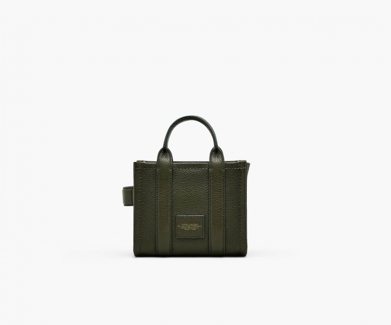 Marc Jacobs The Leather Mini Tote Bags Green Yellow | Australia_MJ21414