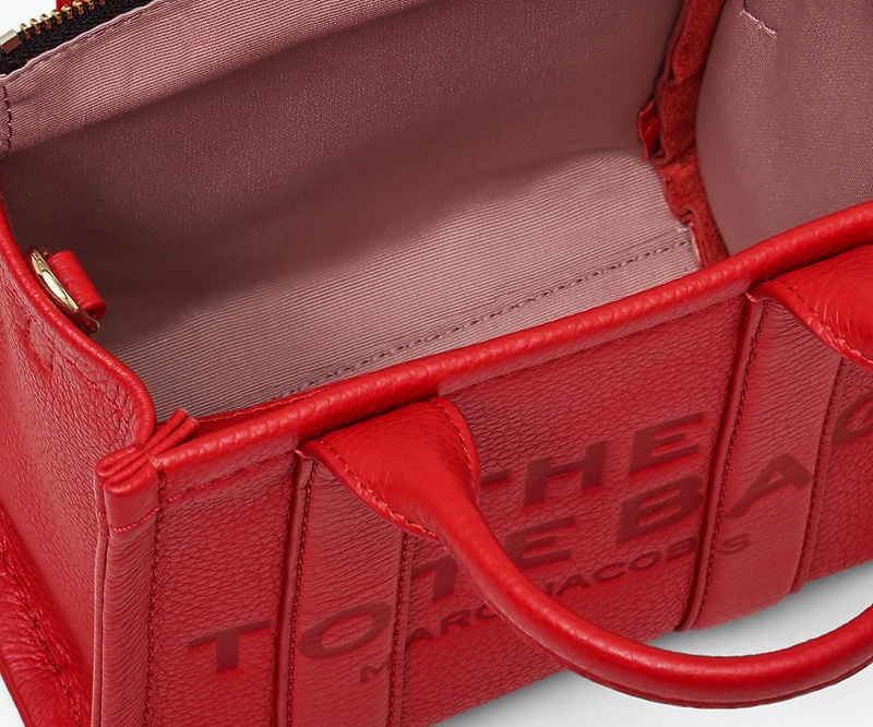 Marc Jacobs The Leather Mini Tote Bags Red | Australia_MJ65990