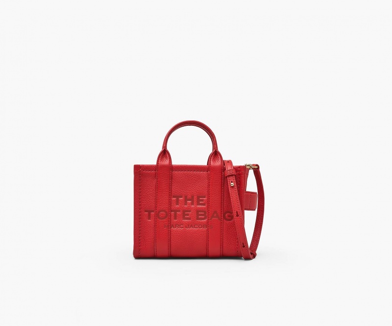 Marc Jacobs The Leather Mini Tote Bags Red | Australia_MJ65990