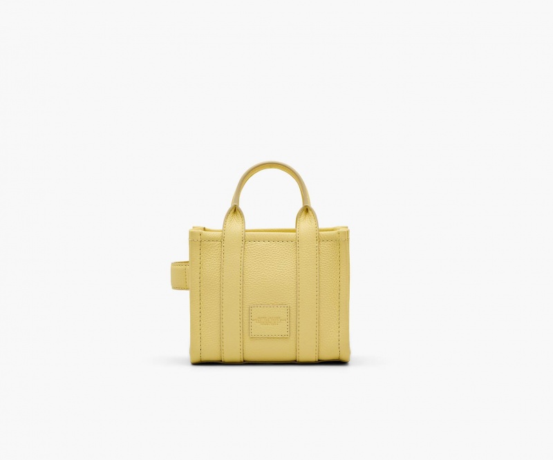 Marc Jacobs The Leather Mini Tote Bags Yellow | Australia_MJ10895