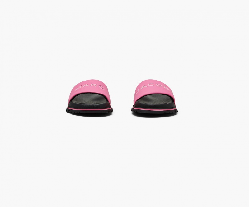 Marc Jacobs The Leather Slide Sandals Pink | Australia_MJ20747