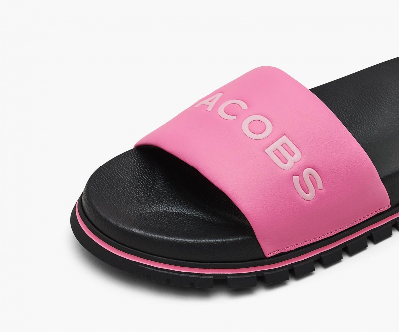 Marc Jacobs The Leather Slide Sandals Pink | Australia_MJ20747