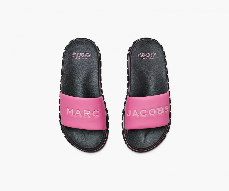 Marc Jacobs The Leather Slide Sandals Pink | Australia_MJ20747