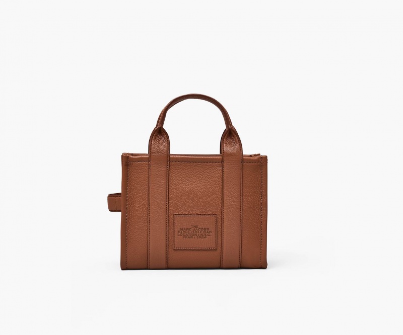 Marc Jacobs The Leather Small Tote Bags Brown | Australia_MJ14692