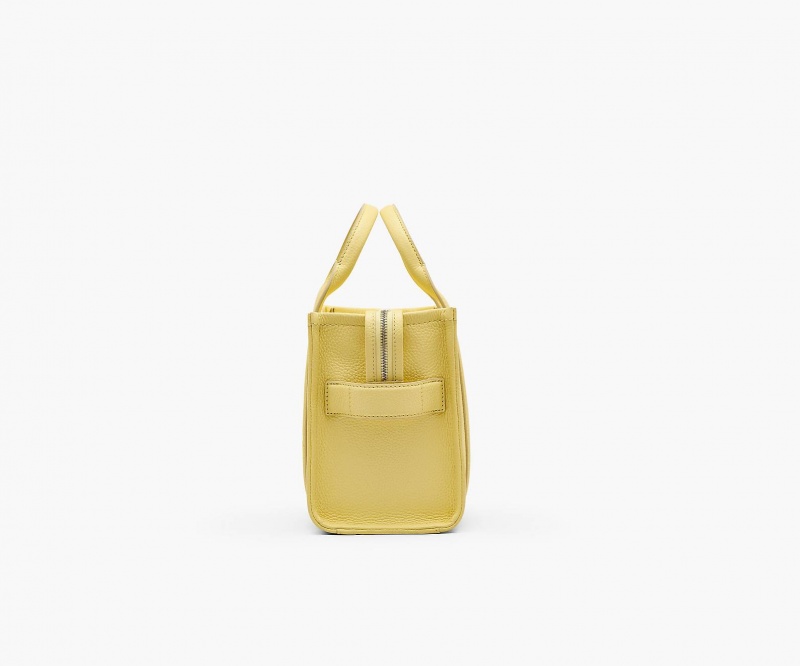 Marc Jacobs The Leather Small Tote Bags Yellow | Australia_MJ43834