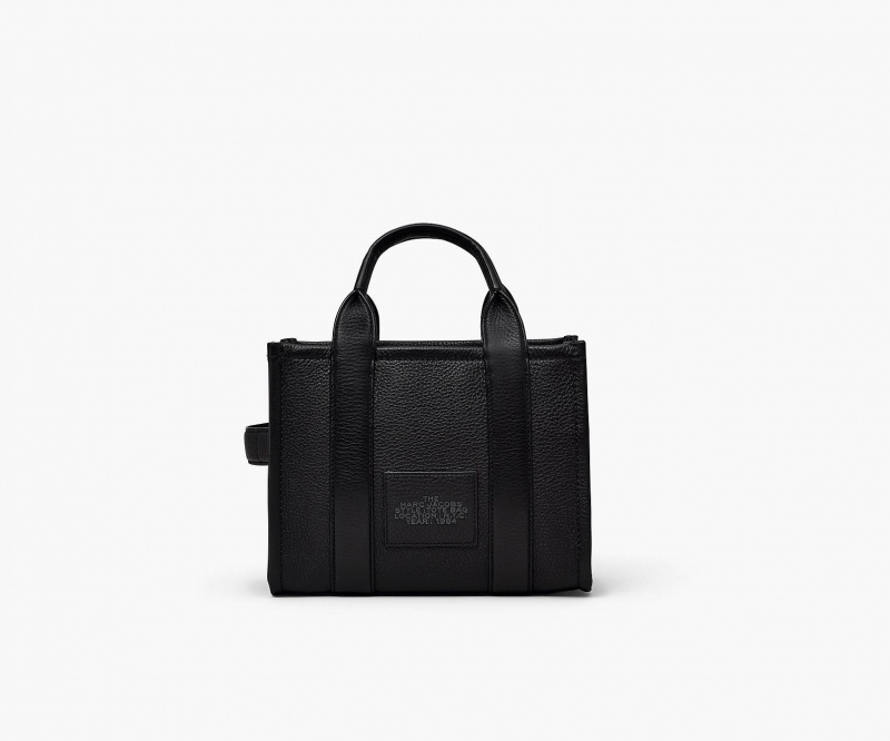 Marc Jacobs The Leather Small Tote Bags Black | Australia_MJ53510