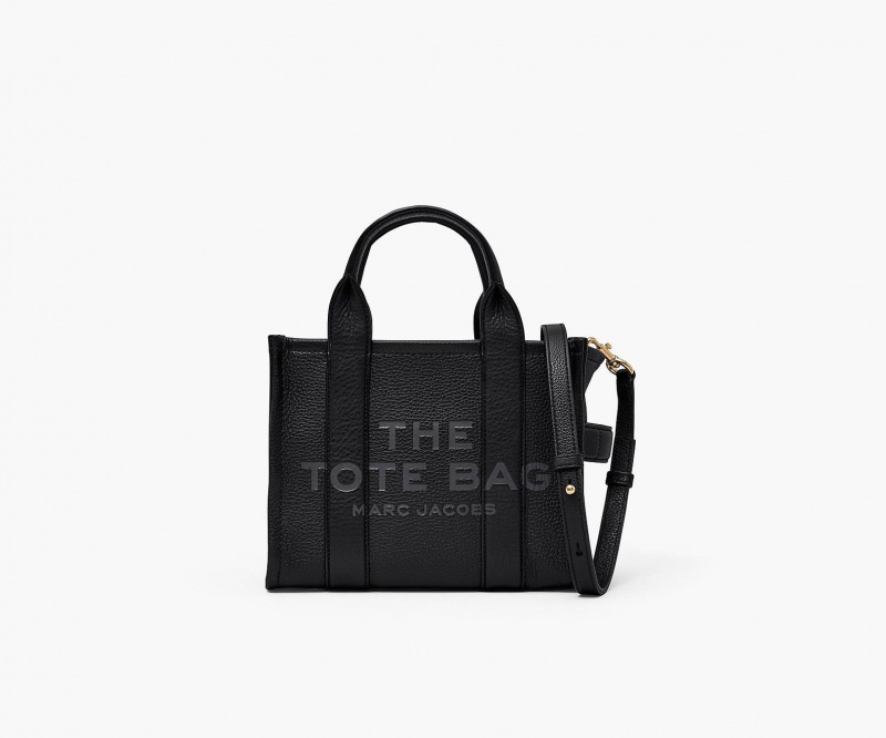 Marc Jacobs The Leather Small Tote Bags Black | Australia_MJ53510