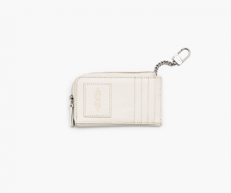 Marc Jacobs The Leather Top Zip Wallets White | Australia_MJ88051