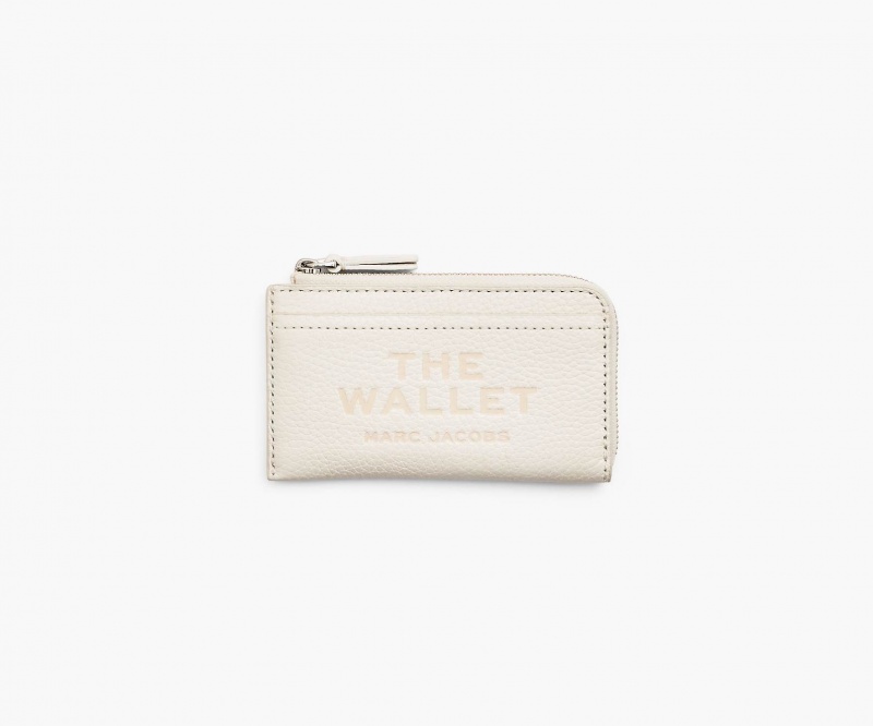 Marc Jacobs The Leather Top Zip Wallets White | Australia_MJ88051