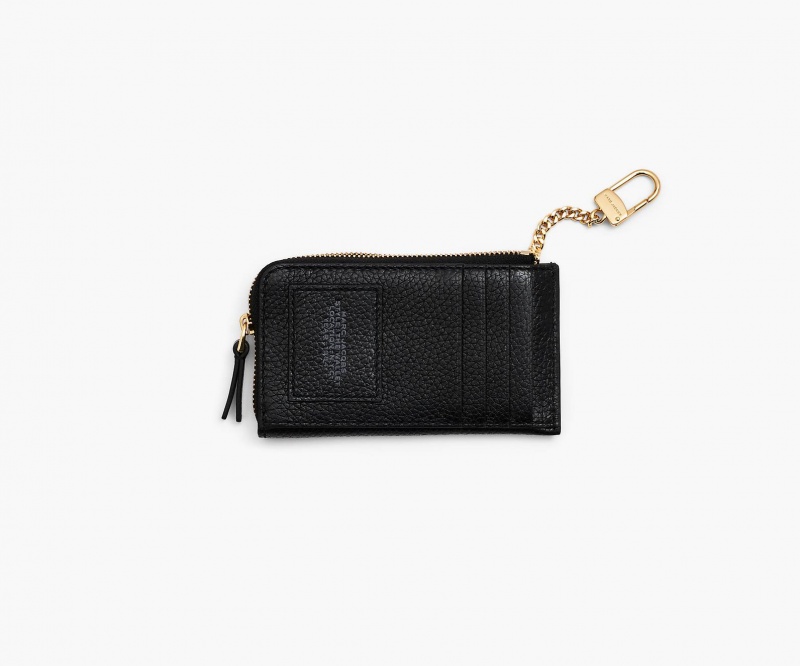 Marc Jacobs The Leather Top Zip Wallets Black | Australia_MJ33191