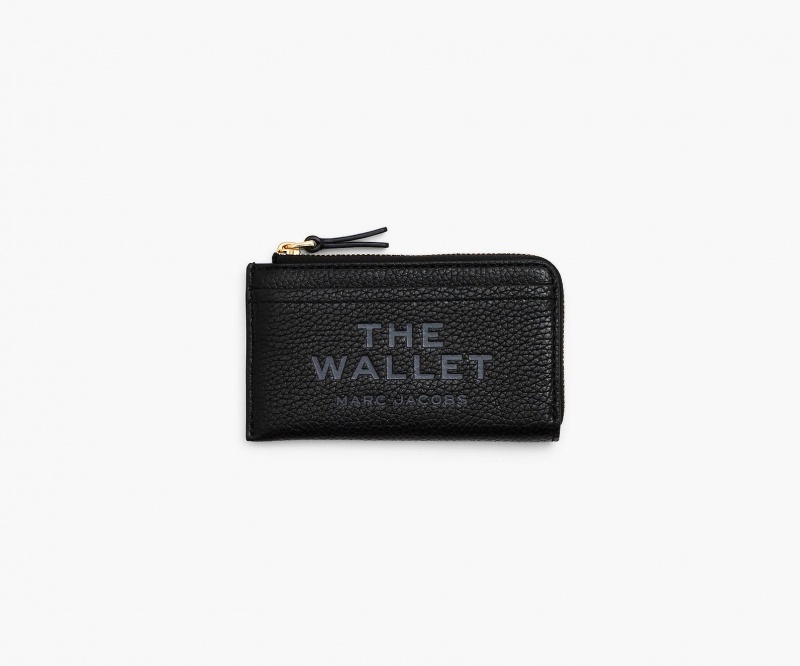 Marc Jacobs The Leather Top Zip Wallets Black | Australia_MJ33191