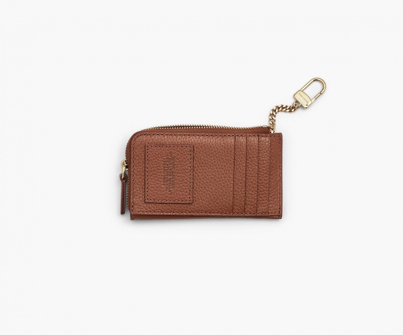 Marc Jacobs The Leather Top Zip Wallets Brown | Australia_MJ88473