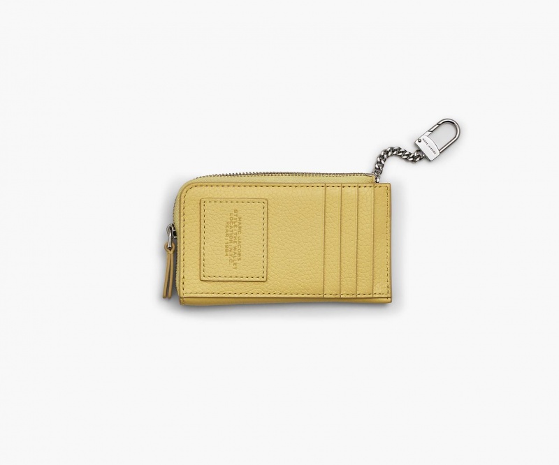 Marc Jacobs The Leather Top Zip Wallets Yellow | Australia_MJ65078