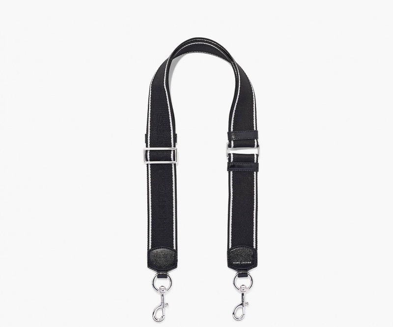 Marc Jacobs The Logo DTM Webbing Bag Strap Black | Australia_MJ15777