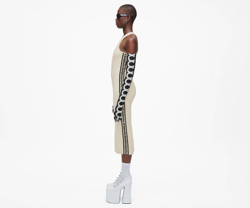 Marc Jacobs The Logo Racer Dress White / Black | Australia_MJ53877