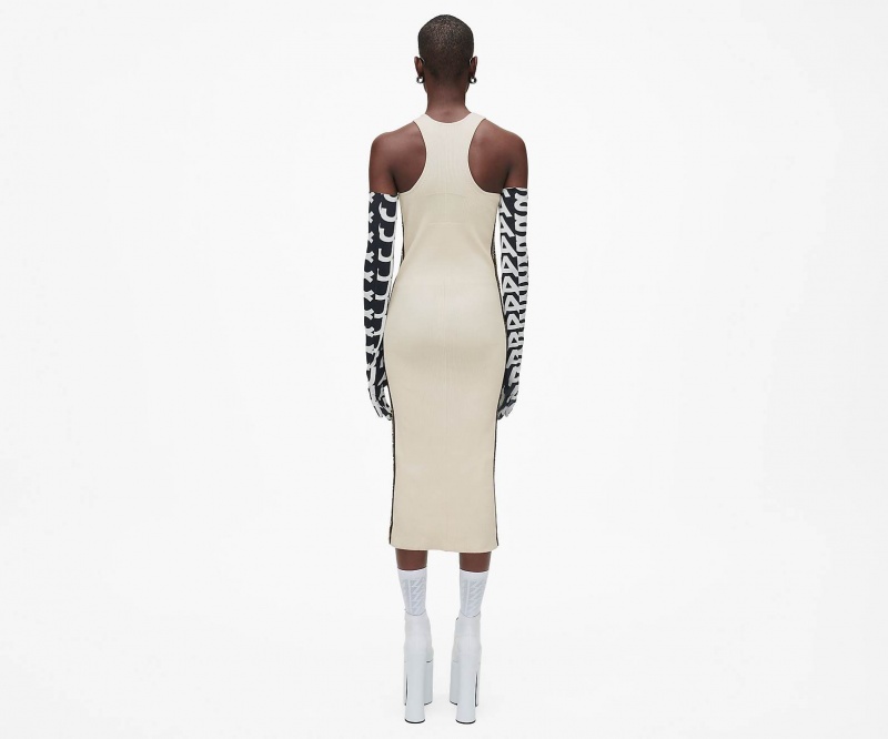 Marc Jacobs The Logo Racer Dress White / Black | Australia_MJ53877