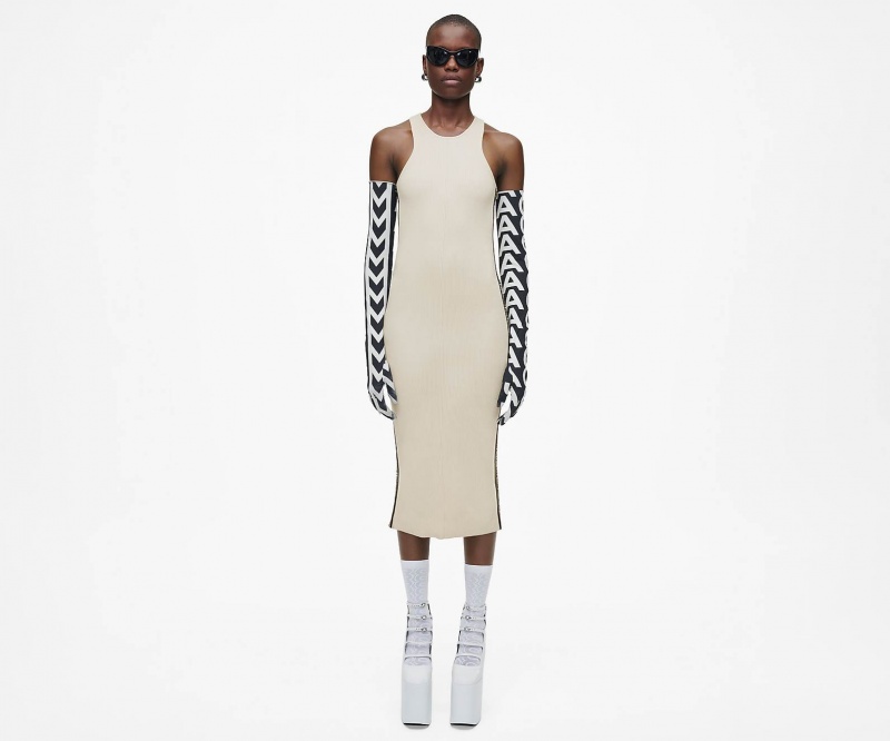 Marc Jacobs The Logo Racer Dress White / Black | Australia_MJ53877