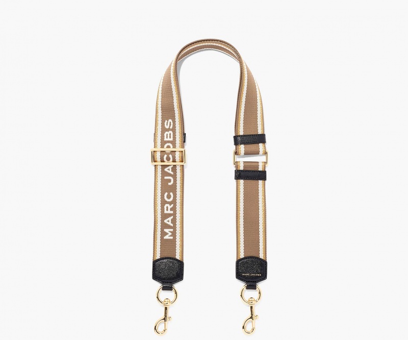 Marc Jacobs The Logo Webbing Bag Strap Beige | Australia_MJ40752