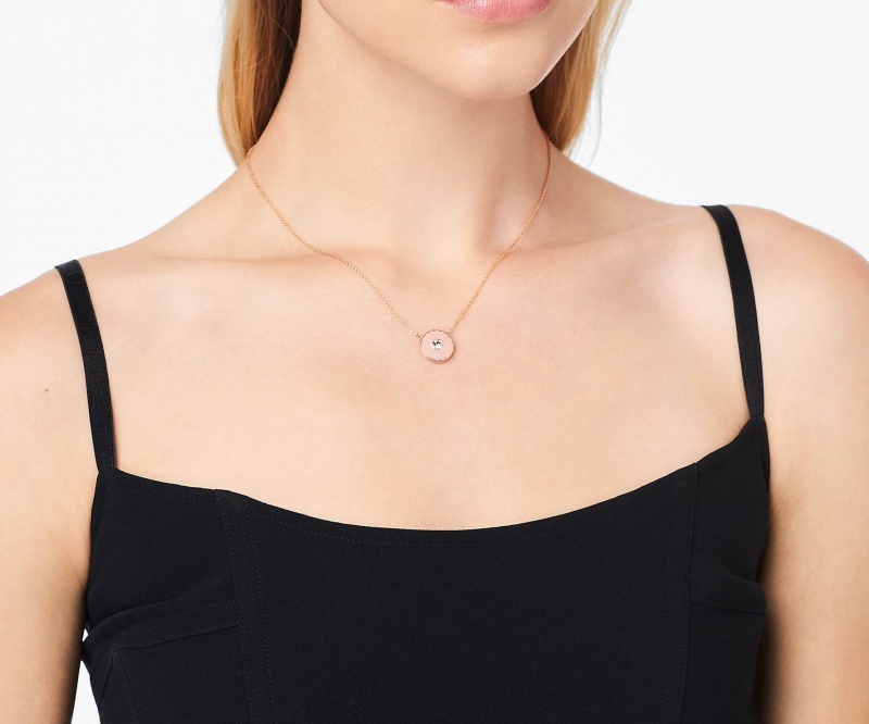 Marc Jacobs The Medallion Pendant Necklaces Brown / Rose Gold | Australia_MJ76826