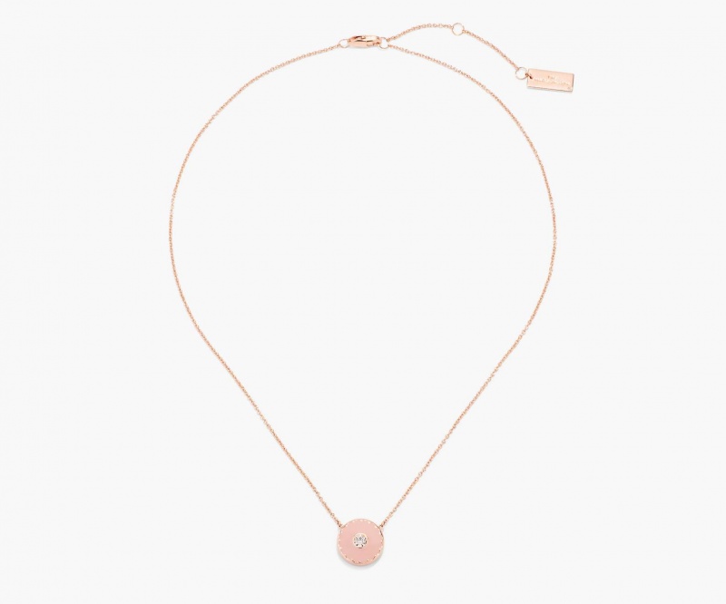 Marc Jacobs The Medallion Pendant Necklaces Brown / Rose Gold | Australia_MJ76826