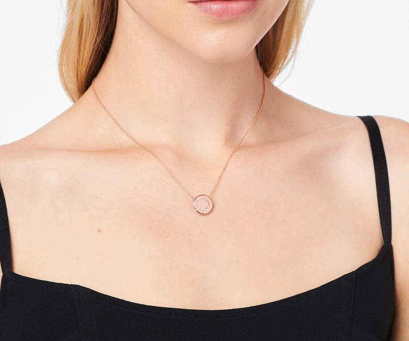 Marc Jacobs The Medallion Pendant Necklaces Brown / Rose Gold | Australia_MJ76826