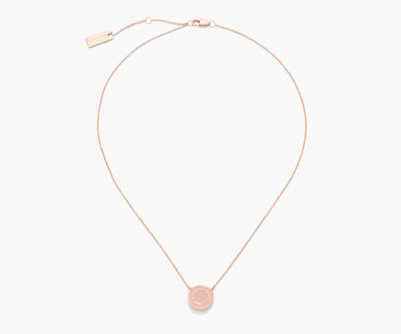 Marc Jacobs The Medallion Pendant Necklaces Brown / Rose Gold | Australia_MJ76826