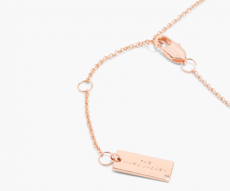 Marc Jacobs The Medallion Pendant Necklaces Brown / Rose Gold | Australia_MJ76826