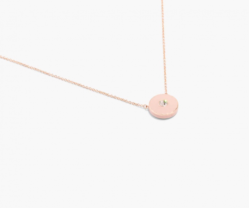 Marc Jacobs The Medallion Pendant Necklaces Brown / Rose Gold | Australia_MJ76826