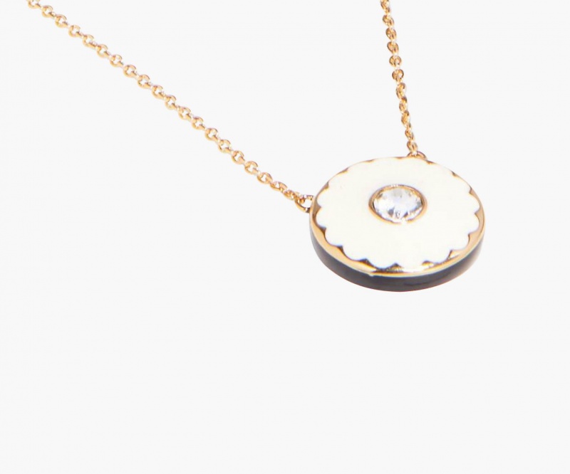 Marc Jacobs The Medallion Pendant Necklaces Cream / Gold | Australia_MJ15625