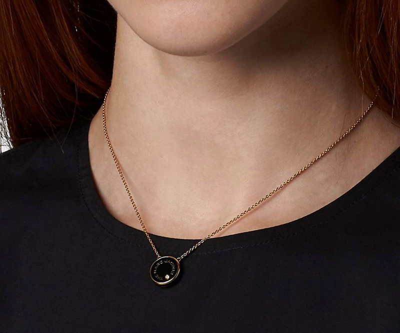 Marc Jacobs The Medallion Pendant Necklaces Black / Gold | Australia_MJ72970