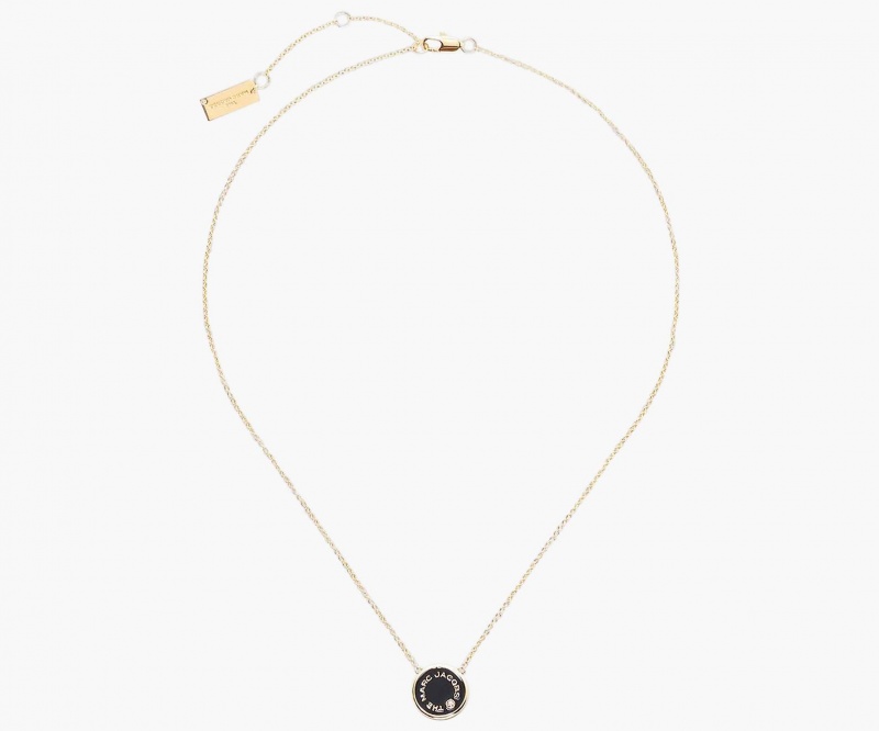 Marc Jacobs The Medallion Pendant Necklaces Black / Gold | Australia_MJ72970