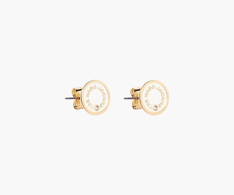 Marc Jacobs The Medallion Studs Earrings Cream | Australia_MJ86475