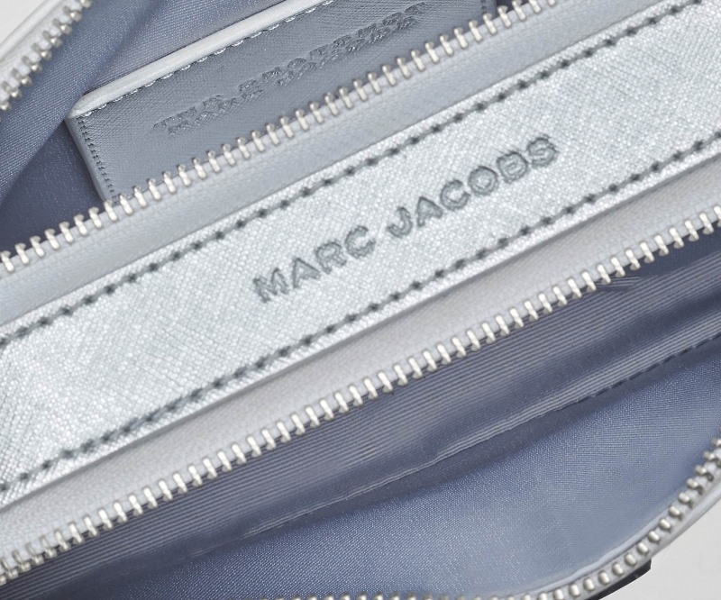 Marc Jacobs The Metallic Slingshot Shoulder Bags Silver | Australia_MJ75416