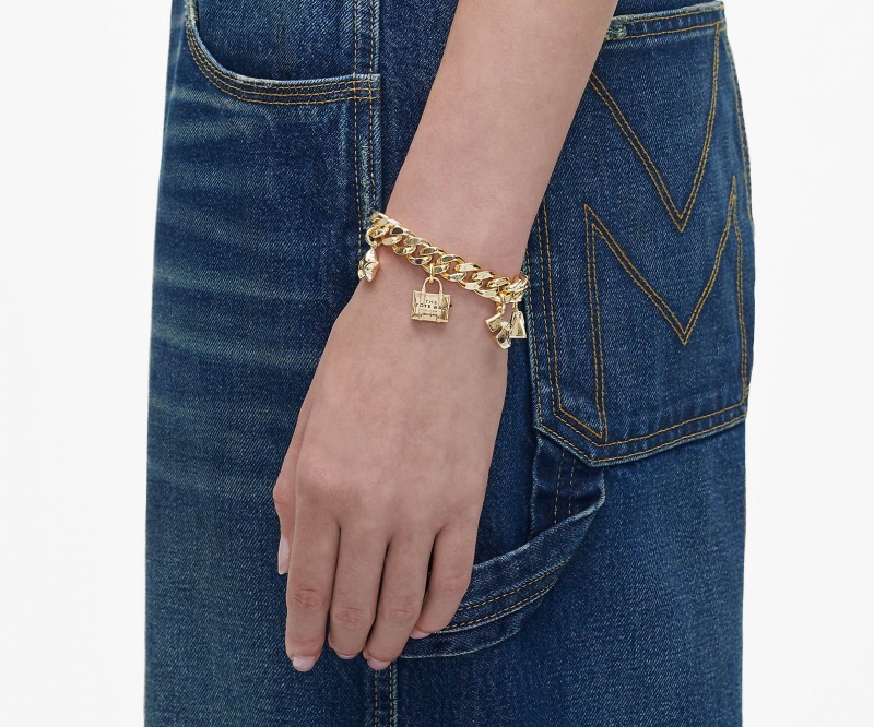 Marc Jacobs The Mini Icon Charm Bracelets Light Gold | Australia_MJ41550