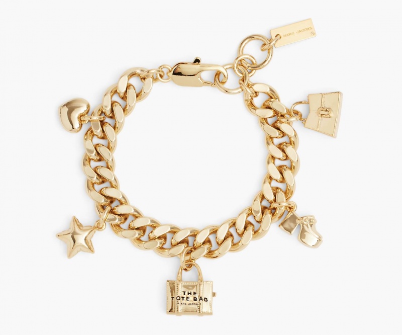 Marc Jacobs The Mini Icon Charm Bracelets Light Gold | Australia_MJ41550